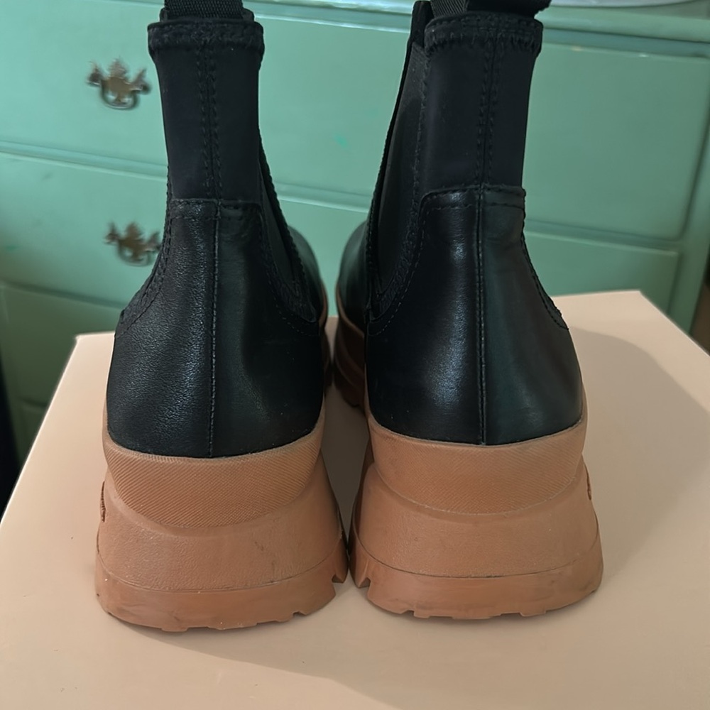 Loeffler Randall Black Tara Boots with terracotta lug Sole - Picture 4 of 8
